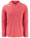 Cutter & Buck Adapt Recycled Soft Knit Stripe Mens Hooded Pullover Cardinal Red Heather Mannequin Thumbnail Image