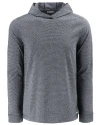 Cutter & Buck Adapt Recycled Soft Knit Stripe Mens Big & Tall Hooded Pullover Black Heather Mannequin Thumbnail Image