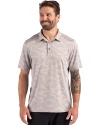 Cutter & Buck Coastline Epic Comfort Camo Print Recycled Mens Polo CONCRETE Front Thumbnail Image