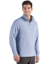 Cutter & Buck Forge Epic Confidence Recycled Double Stripe Mens Quarter Zip Atlas/White Side Thumbnail Image