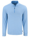 Cutter & Buck Forge Epic Confidence Recycled Double Stripe Mens Quarter Zip Atlas/White Mannequin Thumbnail Image