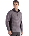 Cutter & Buck Forge Epic Confidence Recycled Double Stripe Mens Quarter Zip Black/White Side Thumbnail Image