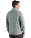 Cutter & Buck Forge Epic Confidence Recycled Double Stripe Mens Quarter Zip Hunter/White Back Thumbnail Image