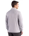 Cutter & Buck Forge Epic Confidence Recycled Double Stripe Mens Quarter Zip Polished/White Back Thumbnail Image