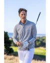 Cutter & Buck Forge Epic Confidence Recycled Double Stripe Mens Quarter Zip Polished/White Lifestyle Thumbnail Image