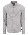 Cutter & Buck Forge Epic Confidence Recycled Double Stripe Mens Quarter Zip Polished/White Mannequin Thumbnail Image