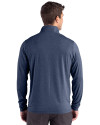Cutter & Buck Forge Epic Confidence Recycled Mens Big & Tall Quarter Zip Dark Navy Blue Heather Back Thumbnail Image