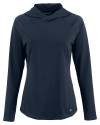 Cutter & Buck Prospect Epic Confidence Recycled Womens Hooded Pullover Navy Blue Mannequin Thumbnail Image