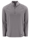 Cutter & Buck Prospect Epic Confidence Recycled Textured Stretch Mens Big & Tall Quarter Zip Elemental Grey Mannequin Thumbnail Image