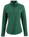 Cutter & Buck Prospect Epic Confidence Recycled Textured Stretch Womens Quarter Zip Hunter Green Mannequin Thumbnail Image