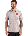 Cleveland Guardians - Cutter & Buck Coastline Epic Comfort Camo Print Recycled Mens Polo CONCRETE Front Thumbnail Image