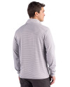 Atlanta Braves Cutter & Buck Forge Epic Confidence Recycled Double Stripe Mens Quarter Zip Polished/White Back Thumbnail Image