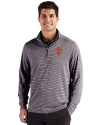 San Francisco Giants Cutter & Buck Forge Epic Confidence Recycled Double Stripe Mens Quarter Zip Black/White Front Thumbnail Image