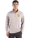 San Diego Padres Cutter & Buck Forge Epic Confidence Recycled Mens Big & Tall Quarter Zip Polished Heather Front Thumbnail Image