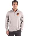 Baltimore Orioles Cutter & Buck Forge Epic Confidence Recycled Mens Big & Tall Quarter Zip Polished Heather Front Thumbnail Image