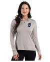Detroit Tigers Cutter & Buck Forge Epic Confidence Recycled Womens Quarter Zip Polished Heather Front Thumbnail Image