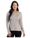 San Diego Padres Cutter & Buck Forge Epic Confidence Recycled Womens Quarter Zip Polished Heather Front Thumbnail Image