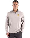 Pittsburgh Pirates Cutter & Buck Forge Epic Confidence Recycled Mens Quarter Zip Polished Heather Front Thumbnail Image