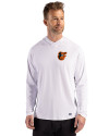 Baltimore Orioles Cutter & Buck Prospect Epic Confidence Recycled Mens Hooded Pullover White Front Thumbnail Image