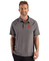 San Francisco Giants Cutter & Buck Prospect Epic Confidence Recycled Textured Stretch Mens Sport Polo Elemental Grey Front Thumbnail Image