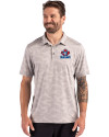 Toronto Blue Jays Cooperstown Cutter & Buck Coastline Epic Comfort Camo Print Recycled Mens Polo CONCRETE Front Thumbnail Image