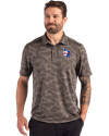 Texas Rangers Cooperstown Cutter & Buck Coastline Epic Comfort Camo Print Recycled Mens Polo Elemental Grey Front Thumbnail Image
