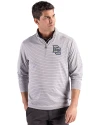 View image 4: Washington Nationals Cooperstown Cutter & Buck Forge Recycled Double Stripe Four-Way Stretch Mens Quarter Zip Pullover Polished/White Front