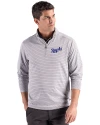 Kansas City Royals Cooperstown Cutter & Buck Forge Epic Confidence Recycled Double Stripe Mens Quarter Zip Polished/White Front Thumbnail Image