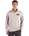 San Francisco Giants Cooperstown Cutter & Buck Forge Epic Confidence Recycled Mens Big & Tall Quarter Zip Polished Heather Front Thumbnail Image
