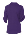 LSU Tigers Cutter & Buck Womens Elbow-Sleeve Thrive Polo College Purple Mannequin Back Thumbnail Image