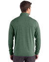 Tampa Bay Rays Cooperstown Cutter & Buck Forge Epic Confidence Recycled Mens Quarter Zip Dark Hunter Heather Back Thumbnail Image