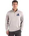 Chicago White Sox Cooperstown Cutter & Buck Forge Epic Confidence Recycled Mens Quarter Zip Polished Heather Front Thumbnail Image