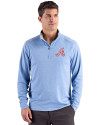Atlanta Braves Cooperstown Cutter & Buck Forge Epic Confidence Recycled Mens Quarter Zip Dark Atlas Heather Front Thumbnail Image