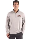 San Francisco Giants Cooperstown Cutter & Buck Forge Epic Confidence Recycled Mens Quarter Zip Polished Heather Front Thumbnail Image
