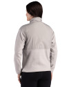 Texas Rangers Cooperstown Cutter & Buck Hunts Point Epic Comfort Recycled Fleece Womens Hybrid Jacket Polished Medium Gray Back Thumbnail Image