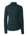 Michigan Wolverines Cutter & Buck Womens Long Sleeve Evie Half Zip Liberty Navy Mannequin Back Thumbnail Image