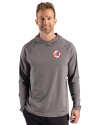 New York Yankees Cooperstown Cutter & Buck Prospect Epic Confidence Recycled Mens Hooded Pullover Elemental Grey Front Thumbnail Image