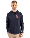 Washington Nationals Cooperstown Cutter & Buck Prospect Epic Confidence Recycled Mens Hooded Pullover Navy Blue Front Thumbnail Image