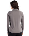 Chicago White Sox Cooperstown Cutter & Buck Prospect Epic Confidence Recycled Textured Stretch Womens Quarter Zip Elemental Grey Back Thumbnail Image