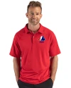 View image 4: Montreal Expos Cooperstown Cutter & Buck Prospect Recycled Featherlight Stretch Mens Sport Polo Red Front