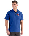Montreal Expos Cooperstown Cutter & Buck Prospect Epic Confidence Recycled Textured Stretch Mens Sport Polo Tour Blue Front Thumbnail Image
