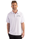 Colorado Rockies Cooperstown Cutter & Buck Prospect Epic Confidence Recycled Textured Stretch Mens Sport Polo White Front Thumbnail Image