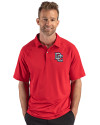 Washington Nationals Cooperstown Cutter & Buck Prospect Epic Confidence Recycled Textured Stretch Mens Sport Polo Red Front Thumbnail Image