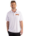 Pittsburgh Pirates Cooperstown Cutter & Buck Prospect Epic Confidence Recycled Textured Stretch Mens Sport Polo White Front Thumbnail Image