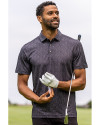 Cutter & Buck Pike Epic Confidence Recycled Fern Print Mens Polo Black Lifestyle Thumbnail Image