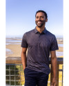 Cutter & Buck Pike Epic Confidence Recycled Fern Print Mens Polo Black Lifestyle 6 Thumbnail Image