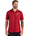Pittsburgh Pirates Stars & Stripes Cutter & Buck Coastline Epic Comfort Recycled Camo Print Mens Polo Cardinal Red Front Thumbnail Image