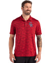 Colorado Rockies Stars & Stripes Cutter & Buck Coastline Epic Comfort Recycled Camo Print Mens Polo Cardinal Red Front Thumbnail Image