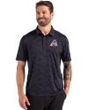 Arizona Diamondbacks Stars & Stripes Cutter & Buck Coastline Epic Comfort Recycled Camo Print Mens Polo Navy Blue Front Thumbnail Image