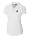 Washington State Cougars Cutter & Buck Forge Stretch Womens Short Sleeve Polo White Mannequin Thumbnail Image
